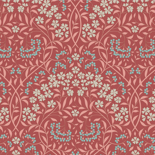 Tilda Sanctuary  Larissa Rhubarb 100565 Patchwork Fabric 