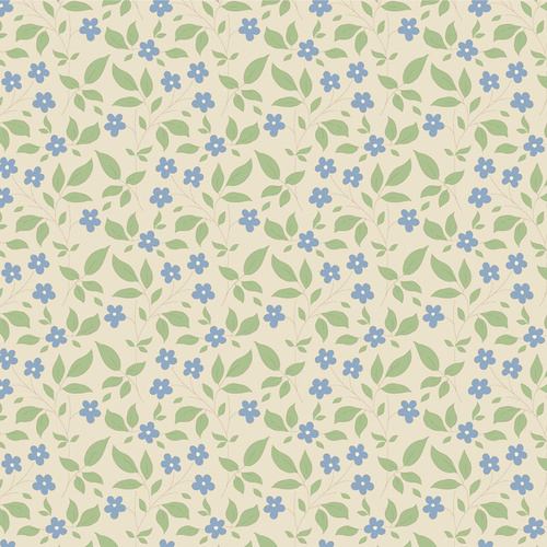 Tilda Tipsy Cream Blue 110116 Quilting Fabric