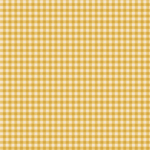 Tilda Creating Memories 160065 Gingham Yellow Woven Quilting Fabric