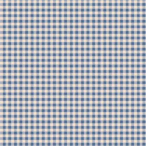 Tilda Creating Memories 160073 Gingham Blue Woven Quilting Fabric