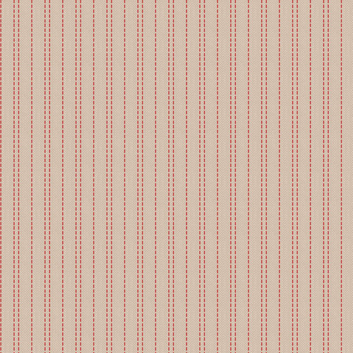 Tilda Creating Memories 160083 Seamstripe Red Woven Quilting Fabric