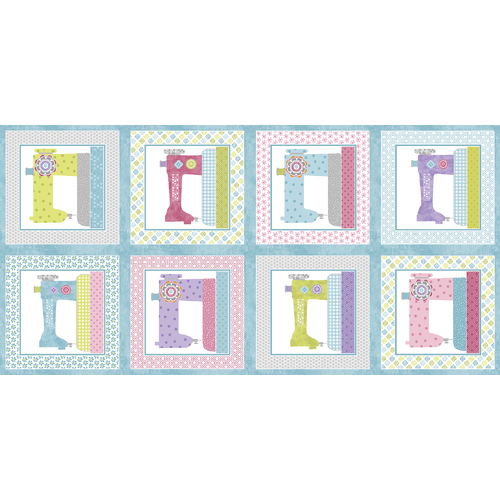 Stitch Garden 16187-99 Squares Multi Panel 24" X 44" 