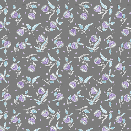 Stitch Garden 16196-11 Pod Flowers Charcoal