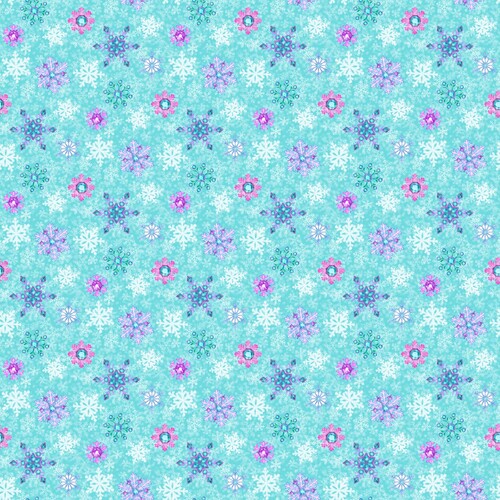 Merry and Bright Snowflakes Turquoise 26971-64 Quilting Fabric