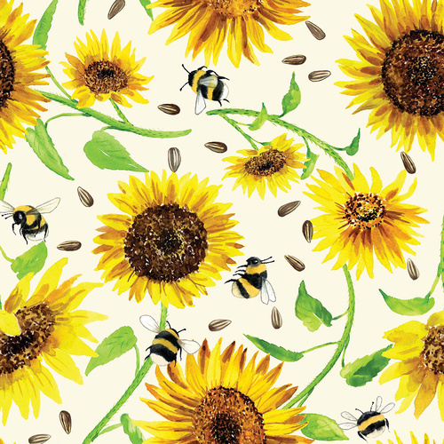 Meant to Bee 4008/03 Sunflower Yellow Patchwork Fabric