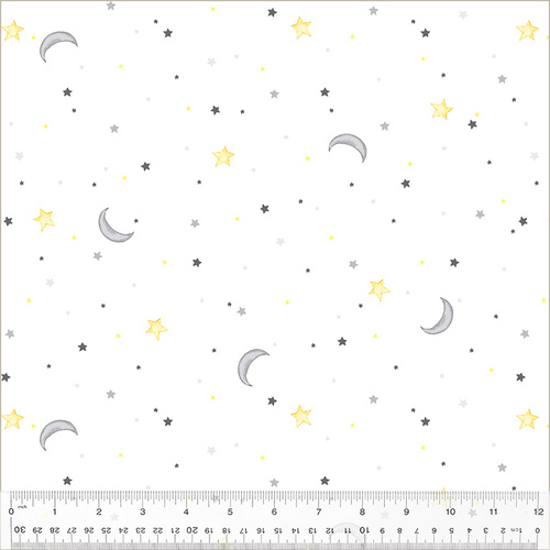 Sweet Dreams 53874-5 Night Sky White Quilting Fabric