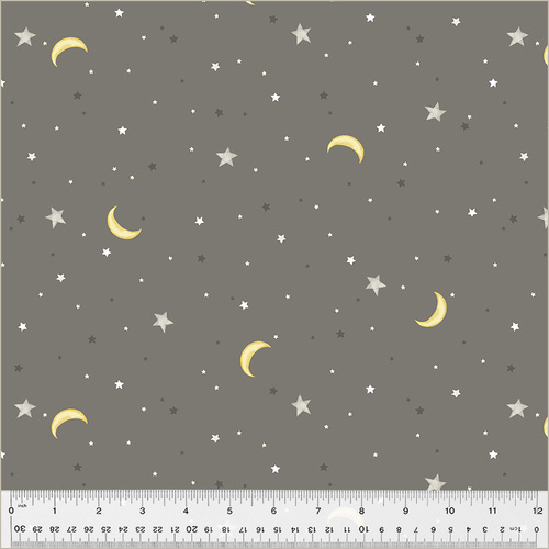 Sweet Dreams 53874-6 Night Sky Dark Grey Quilting Fabric