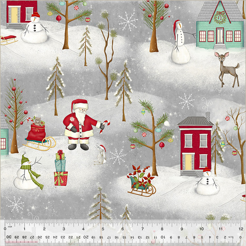 A Very Terri Christmas 54100-3 Snow Day Silver Fabric