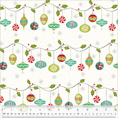 A Very Terri Christmas 54102-4 Deck the Halls Ivory Fabric