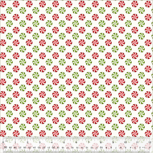 A Very Terri Christmas 54105-4 Peppermints Ivory Fabric