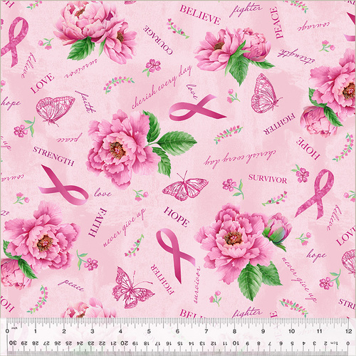 Strength & Love Cherish Every Day Lt Pink 54185-1 Quilt Fabric