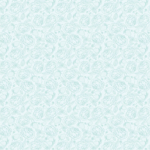 Blooms & Berries Icy Blue Lt. Teal BAB24184 Quilting Fabric