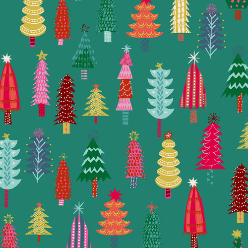 Candy Cane D2504 Christmas Trees Quilting Fabric 