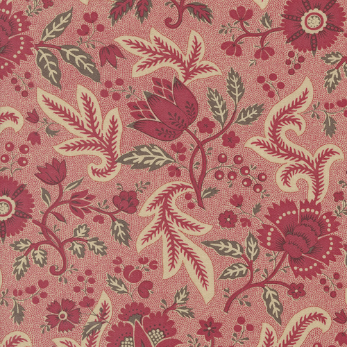 Rouenneries Trois Faded Red 13961 15 Belle Reproduction Floral