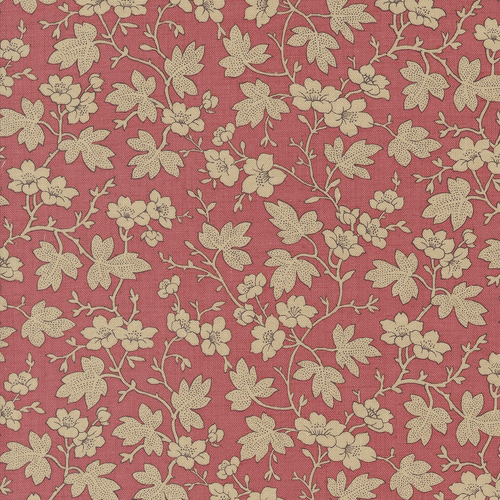 Rouenneries Trois Faded Red 13964 13 Mignon Florals Vine Leaf