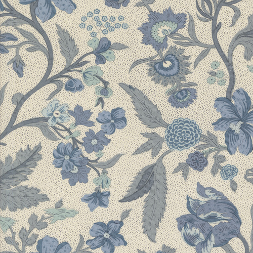 Sacre Bleu Pearl French Blue 13970 13 Parterre Florals Quilting Fabric