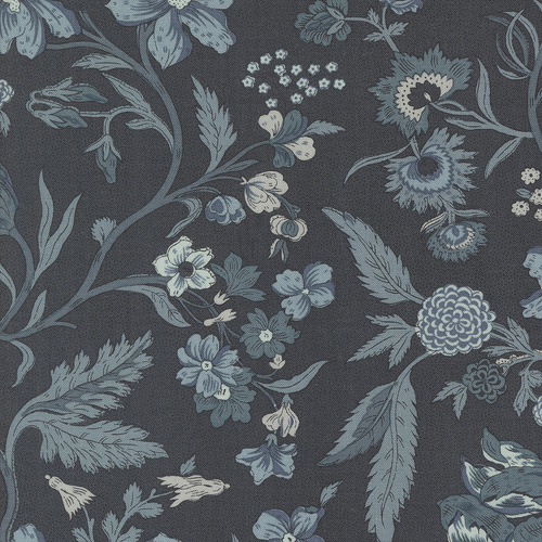 Sacre Bleu Indigo 13970 17 Parterre Florals Quilting Fabric