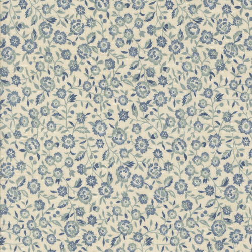 Sacre Bleu Pearl French Blue 13974 13 Renoncule Florals Quilting Fabric