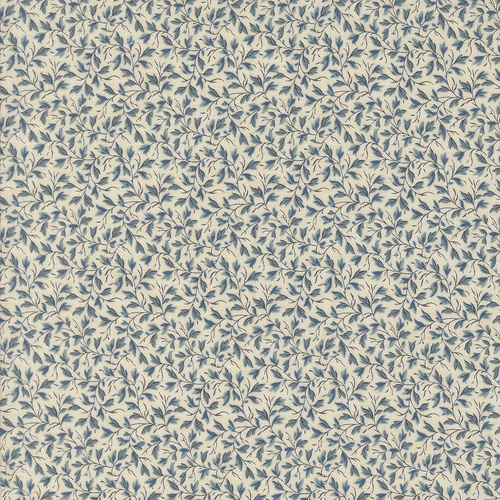 Sacre Bleu Pearl French Blue 13976 12 Primvere Blenders Leaves Vines Quilting Fabric