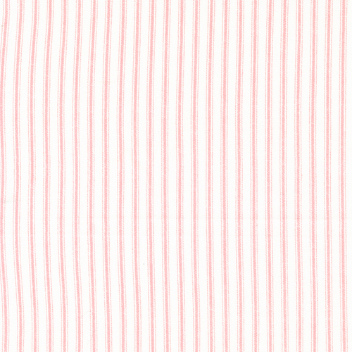 Ellie Coral Classic Ticking Stripe 18766 26 Quilt Fabric 100CM END OF BOLT 