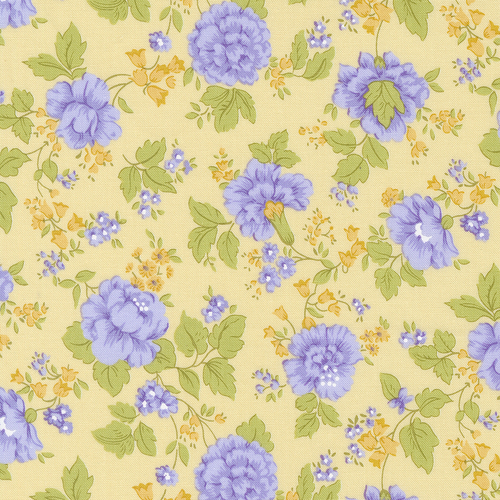 Georgia Soft Yellow 18770 14 Main Floral Patchwork Fabric