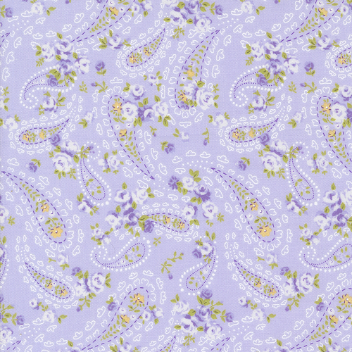 Georgia Lavender 18773 12 Paisley Patchwork Fabric