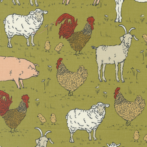 Farmstead Meadow M2090319 Animal Farm Novelty Quilting Fabric