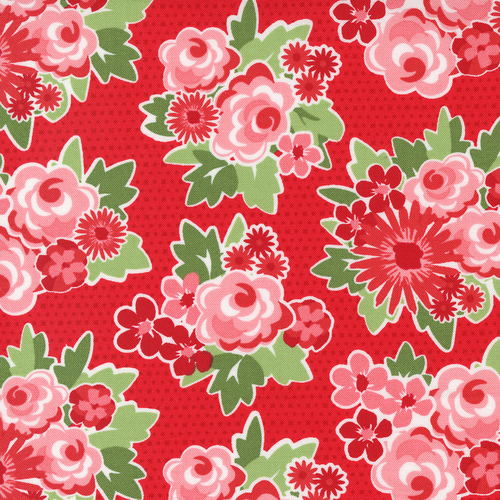 Zinnia Ruby 24130 15 Quilting Fabric 100CM END OF BOLT 