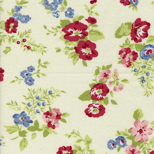 Hollyhocks Roses Jasmine 3050 11 English Rose Florals Quilting Fabric 