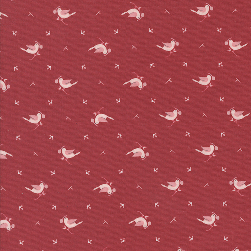 Hollyhocks Roses Geranium Red 3053 15 Early Bird Novelty Bird Quilting Fabric 