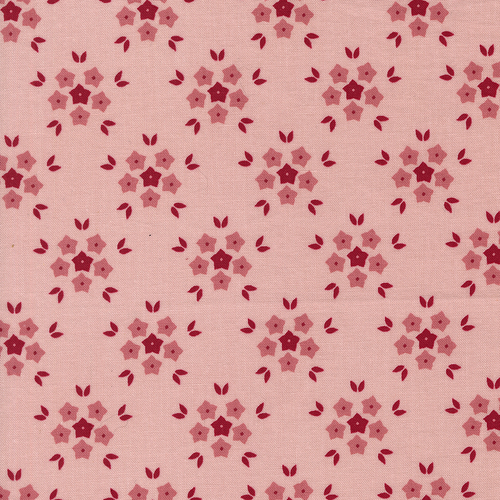 Hollyhocks Roses Hollyhock Pink 3055 18 Flower Puffs Florals Quilting Fabric 