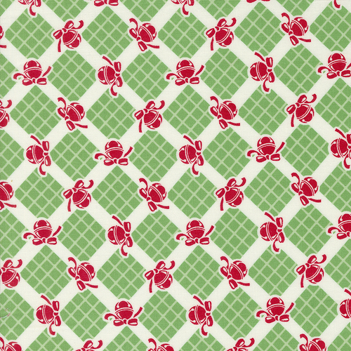 Kitty Christmas Holly 31203 15 Bells Checks & Plaids Patchwork Fabric