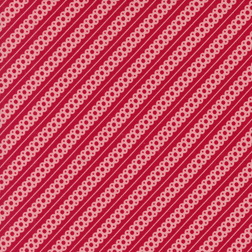 Kitty Christmas Berry 31205 12 Stripe Patchwork Fabric