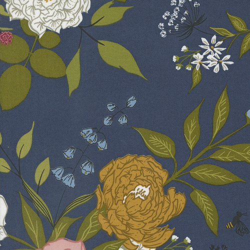 Enchantment Indigo 43170 17 Grand Gesture Florals Patchwork Fabric