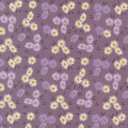 Seaglass Summer Beach Plum M4318114 Beach Asters Small Floral Quilting Fabric