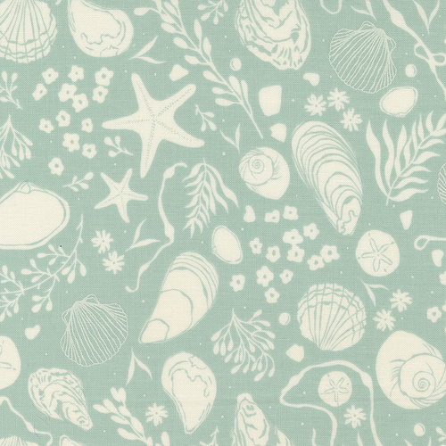 Seaglass Summer Ocean Air M4318312 Tide Pool Novelty Shells Quilting Fabric