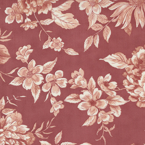 Sandalwood Rosewood M4438117 Camellia Florals Quilting Fabric