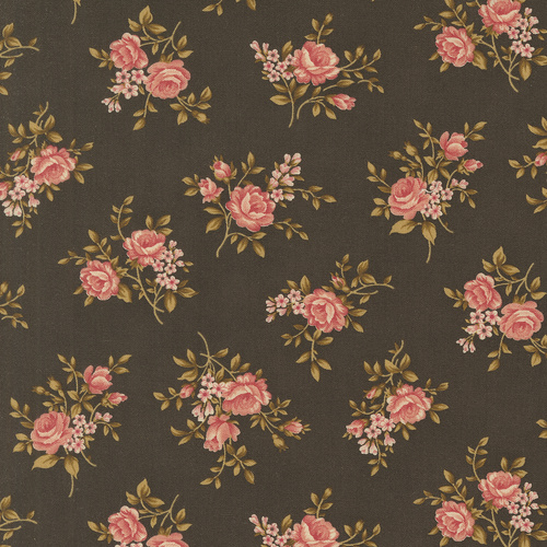 Collections Unity Chocolate 46261 21 Rose Bouquet Florals Quilting Fabric