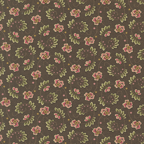 Collections Unity Chocolate 46263 21 Waltz Florals Quilting Fabric