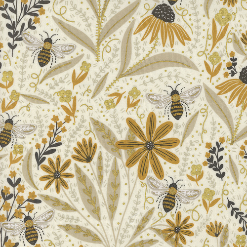 Bee Garden Florals Bees Metallic Porcelain 48410 11M