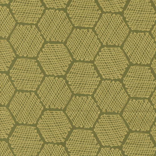 Bee Garden Honeycomb Geometrics Metallic Ivy 48416 12M