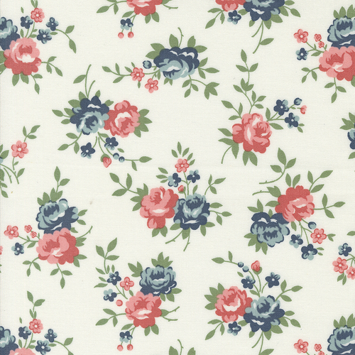 Rosemary Cottage Cream 55310 11 Gather Florals Quilting Fabric