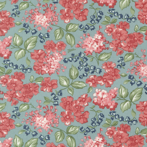 Rosemary Cottage Sky 55312 16 Blooms Florals Quilting Fabric