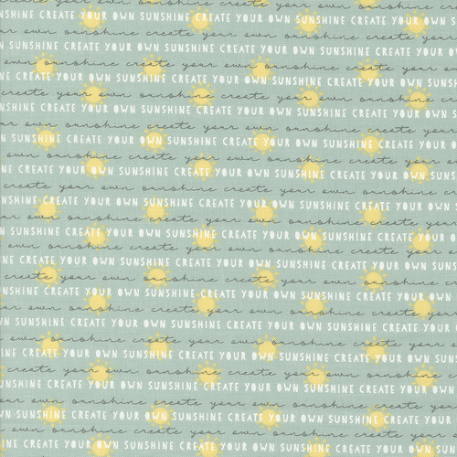 Shine Sky 55671 22 Sunshine Text and Words Patchwork Fabric