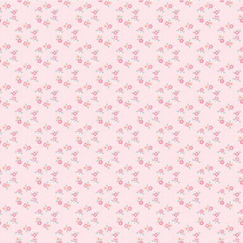 Market Day Floral Wreath Pink MK24459 Quilting Fabric