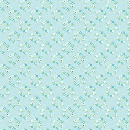 Market Day Floral Wreath Teal MK24461 Quilting Fabric