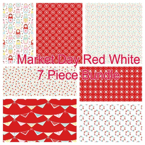 Market Day Red White 7 Piece Special Bundle