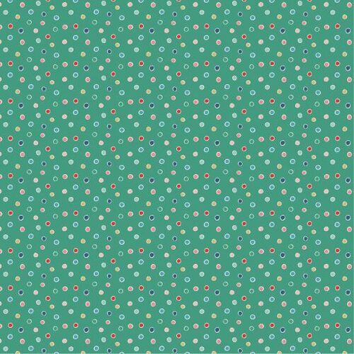 Oh What Fun! Snow Dots Green OF23313 Quilting Fabric 