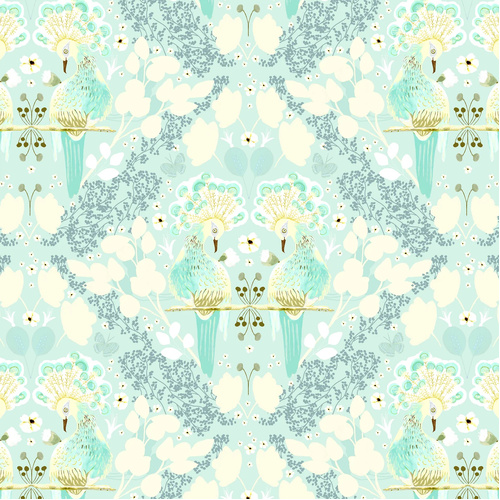 Serenity Blooms First Kiss Mint SR24508 Quilting Fabric 