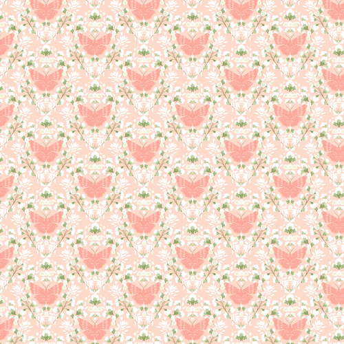 Serenity Blooms Sacred Flight Peach SR24513 Quilting Fabric 